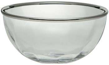 Glass bowl with rim in silver plated - Ercuis